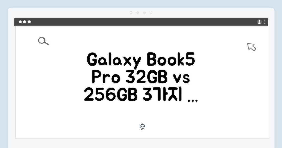 갤럭시북5 프로 32GB, 256GB: 3가지 핵심 비교