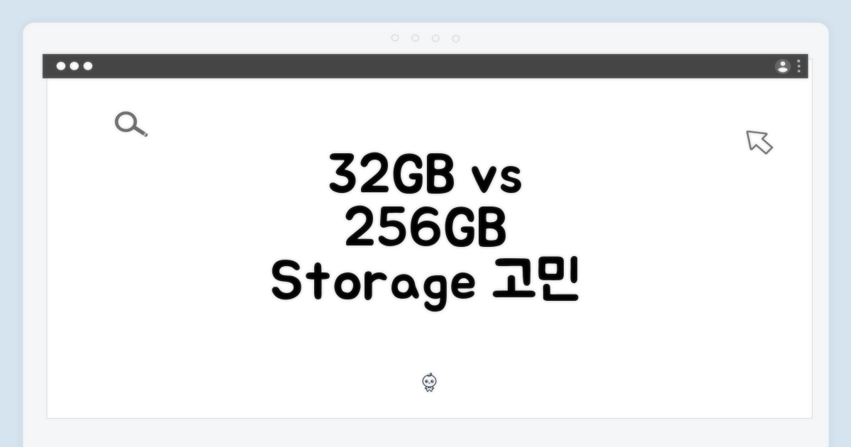 32GB vs 256GB, 선택의 기준