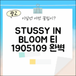 스투시 인 블룸 티 1905109 완벽 가이드