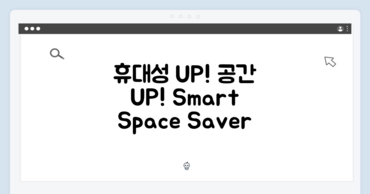 휴대성 UP! 공간 활용 UP!