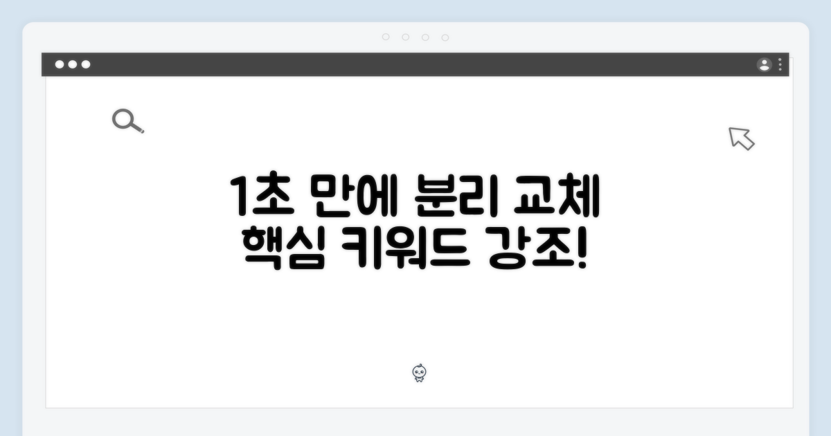 1초 분리 및 교체