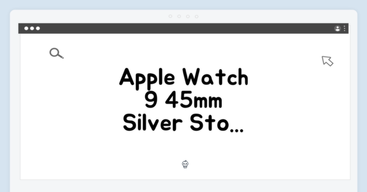 Apple 워치 9 45mm 실버, 스톰 블루!