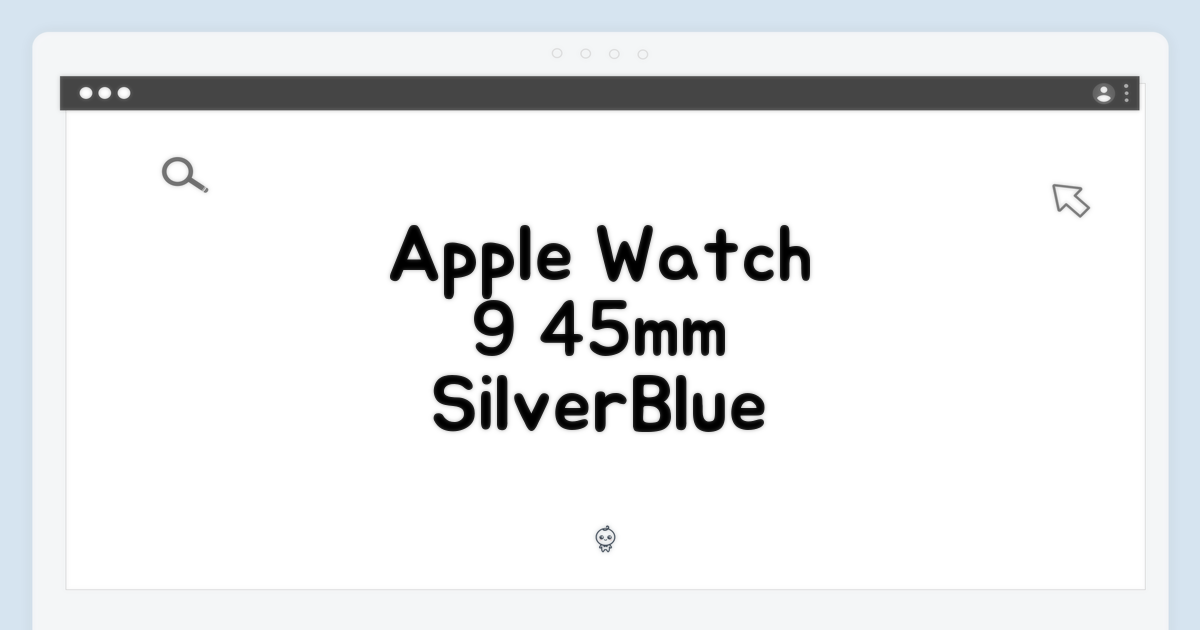놀라운 Apple 워치 9 45mm 실버, 스톰 블루!