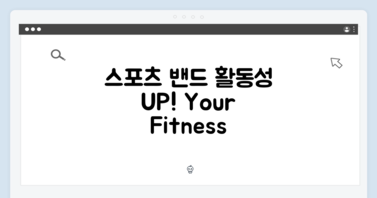 스포츠 밴드, 활동성 UP!