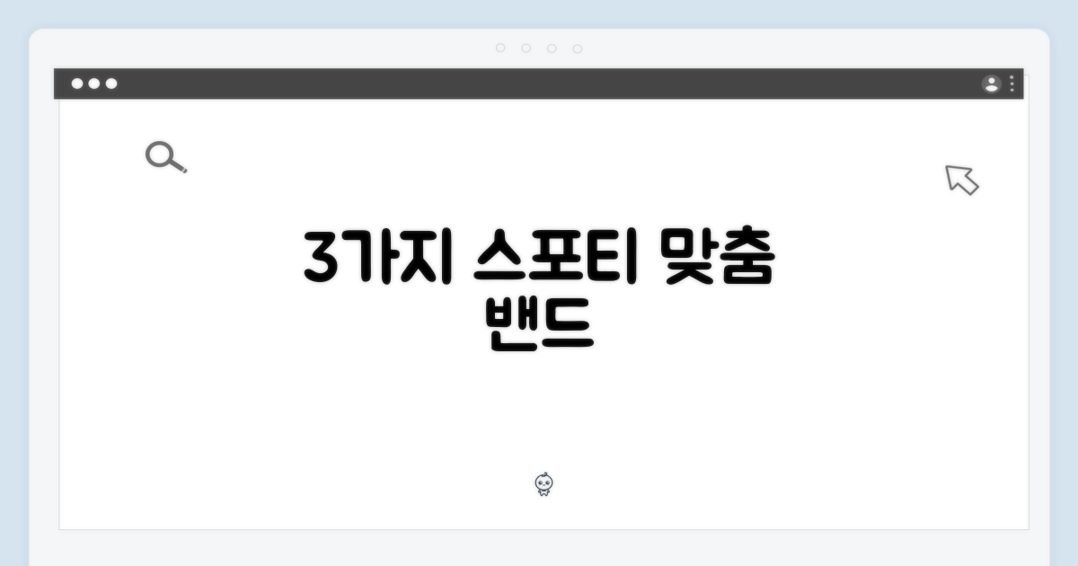 3가지 맞춤형 스포츠밴드