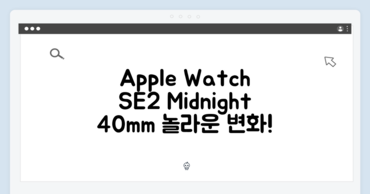 Apple 워치 SE2 40mm 미드나잇, 놀라운 변화!