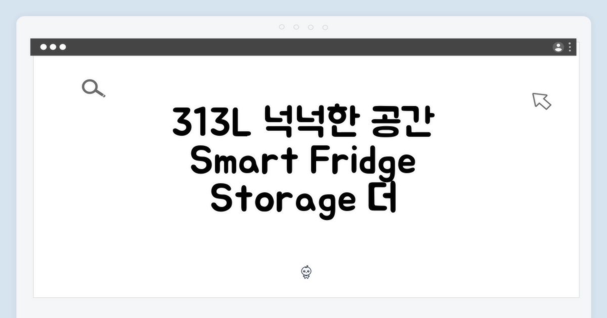 313L 용량: 효율적인 냉장 수납