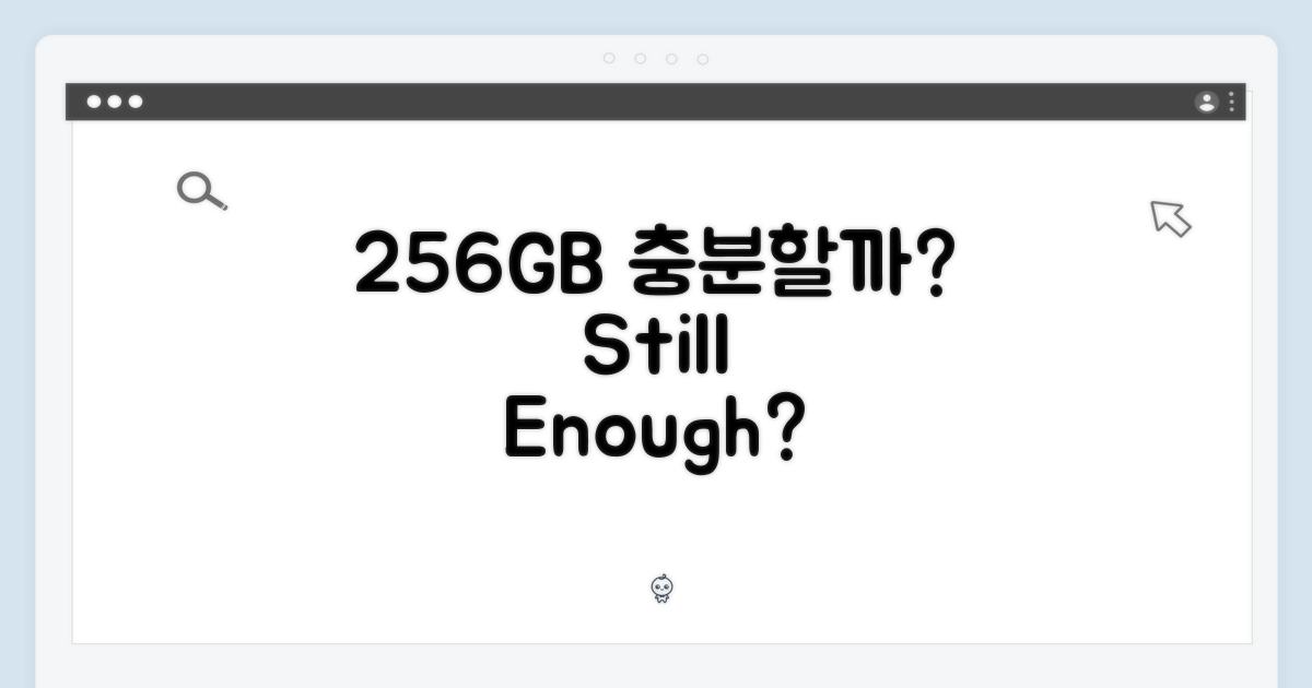 256GB 저장 공간, 당신에게 충분할까?