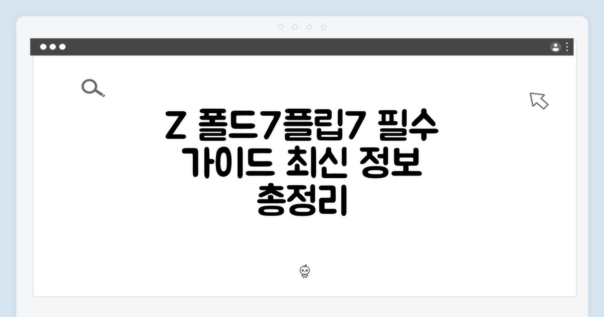 갤럭시 Z 폴드7/플립7 완벽 가이드