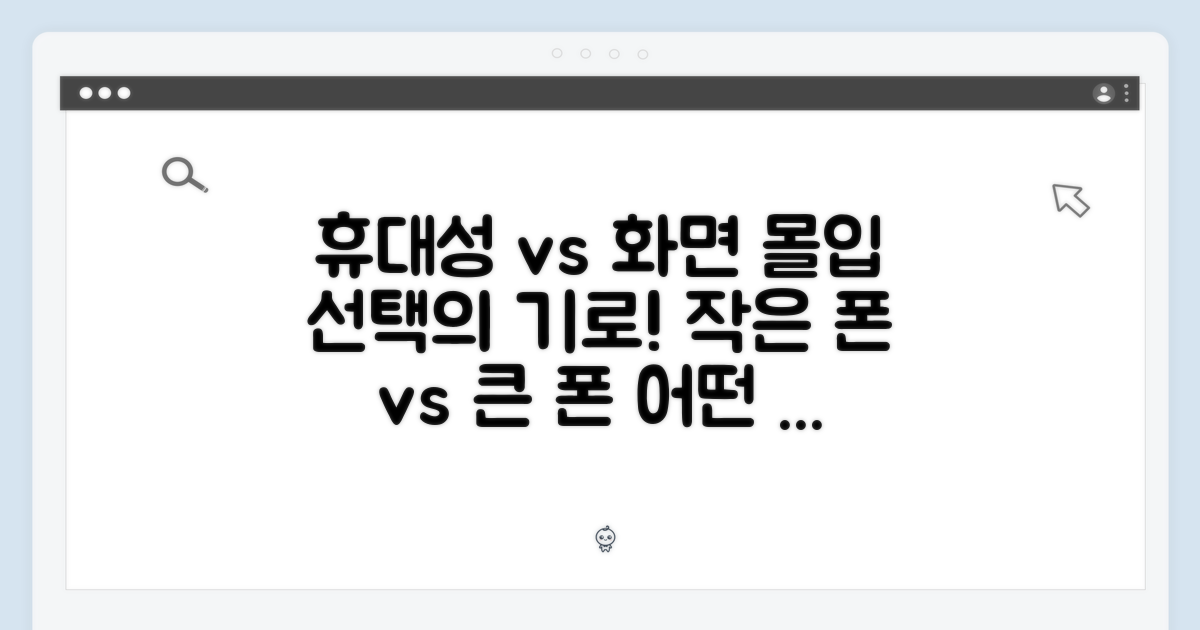 휴대성 vs 화면 몰입