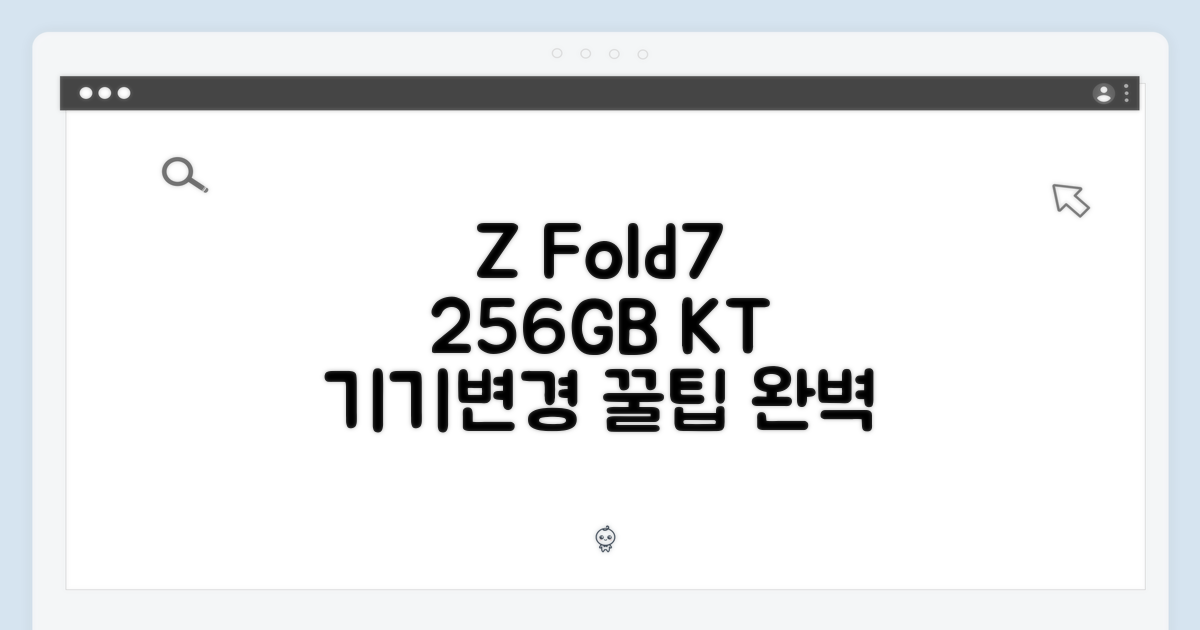 KT 갤럭시 Z Fold7 256GB 기기변경 완벽 가이드