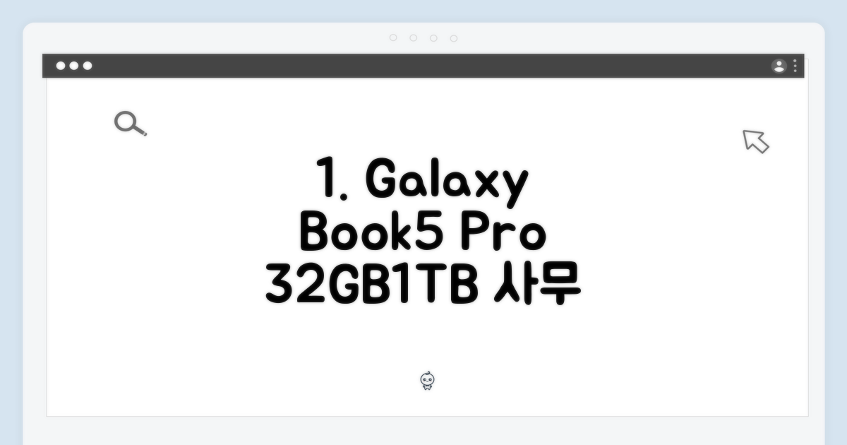 갤럭시북5 프로: 32GB/1TB 윈도우 사무 최적 5가지 팁