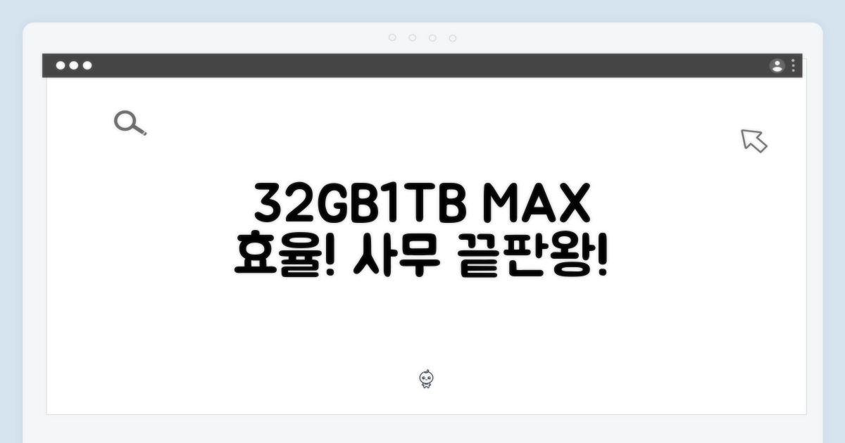 32GB/1TB, 사무 효율 극대화